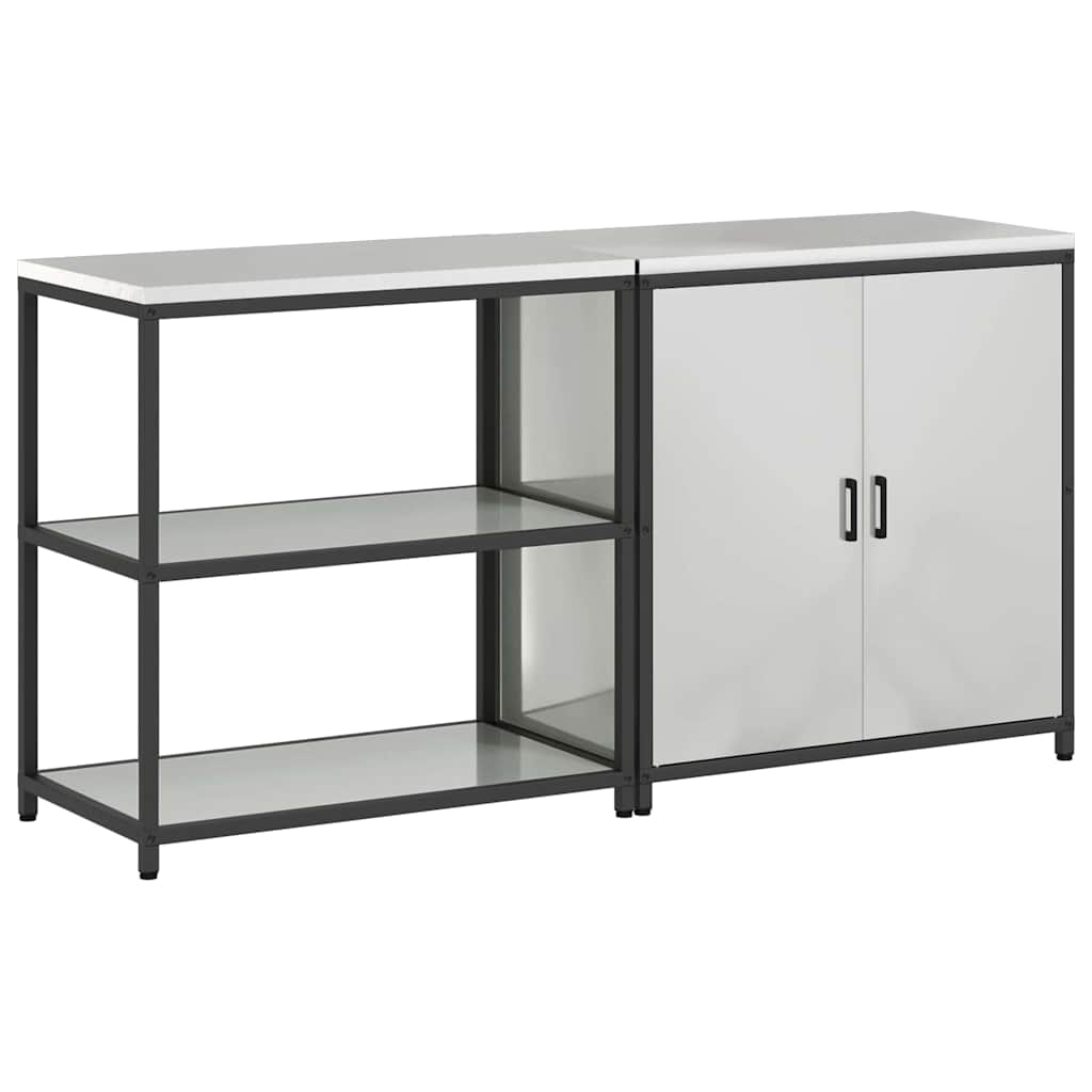 vidaXL Zestaw do przechowywania w kuchni HATTEM 2 pcs srebrny