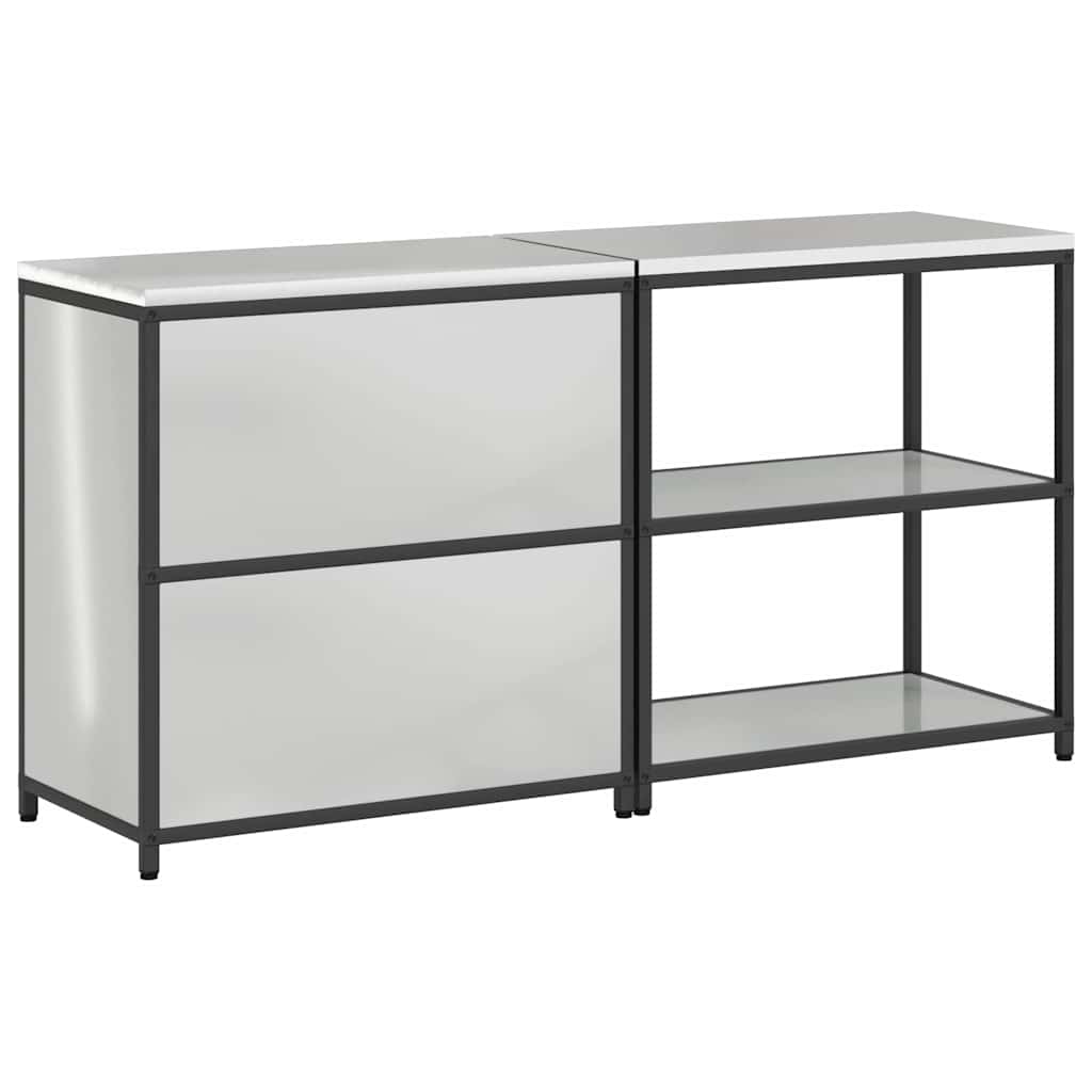 vidaXL Zestaw do przechowywania w kuchni HATTEM 2 pcs srebrny
