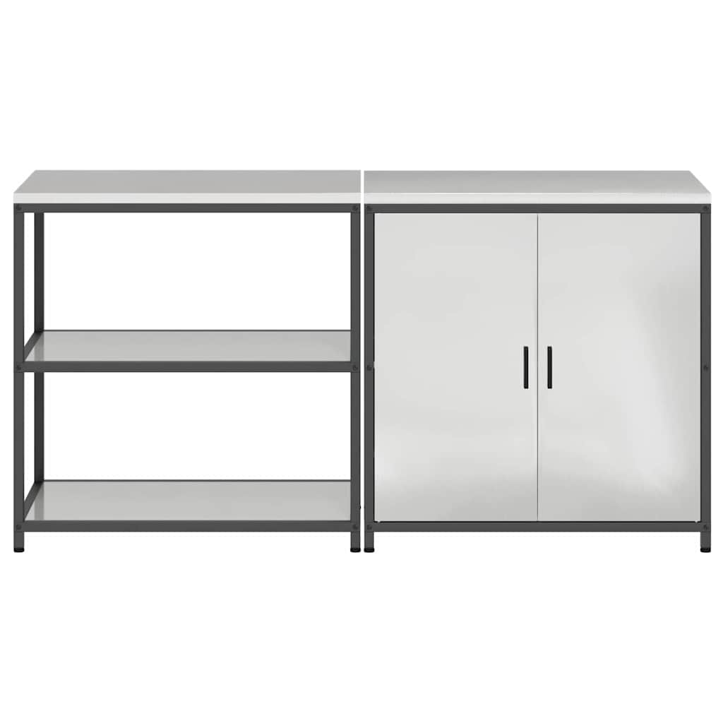 vidaXL Zestaw do przechowywania w kuchni HATTEM 2 pcs srebrny