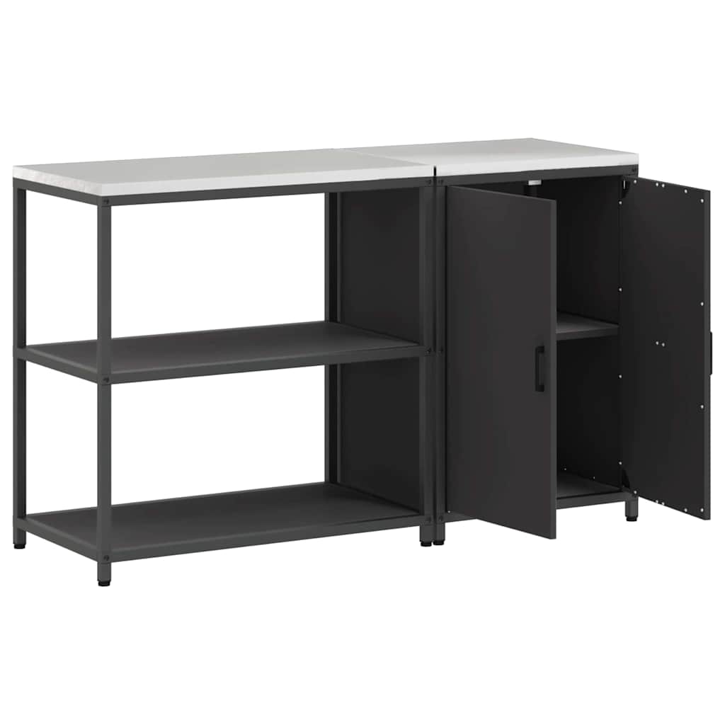 vidaXL Zestaw do przechowywania w kuchni HATTEM 2 pcs Czarny