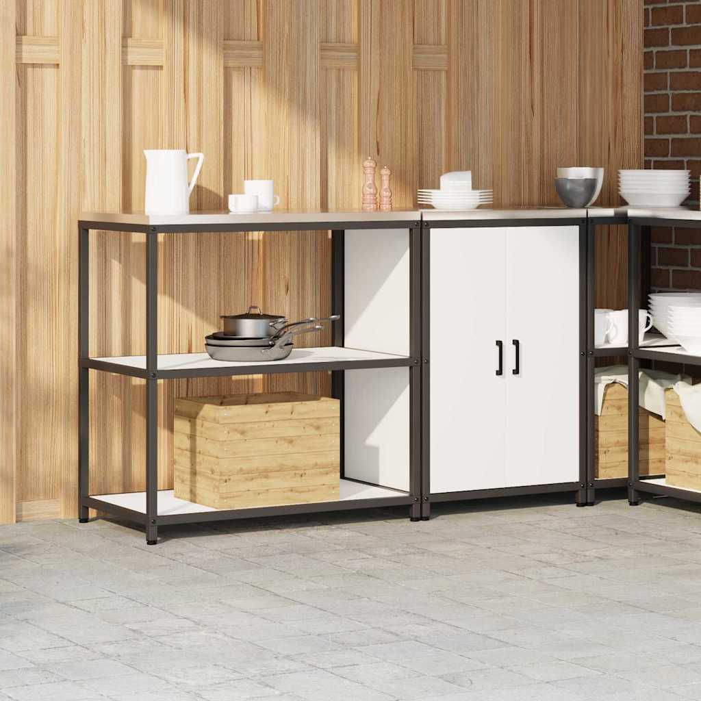 vidaXL Zestaw do przechowywania w kuchni HATTEM 2 pcs Biały