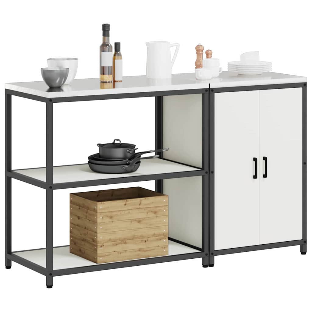 vidaXL Zestaw do przechowywania w kuchni HATTEM 2 pcs Biały