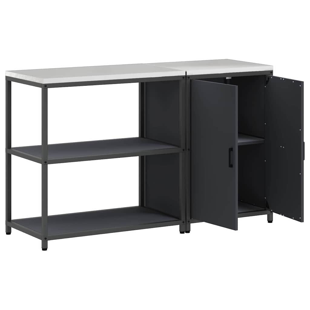 vidaXL Zestaw do przechowywania w kuchni HATTEM 2 pcs antracytowy