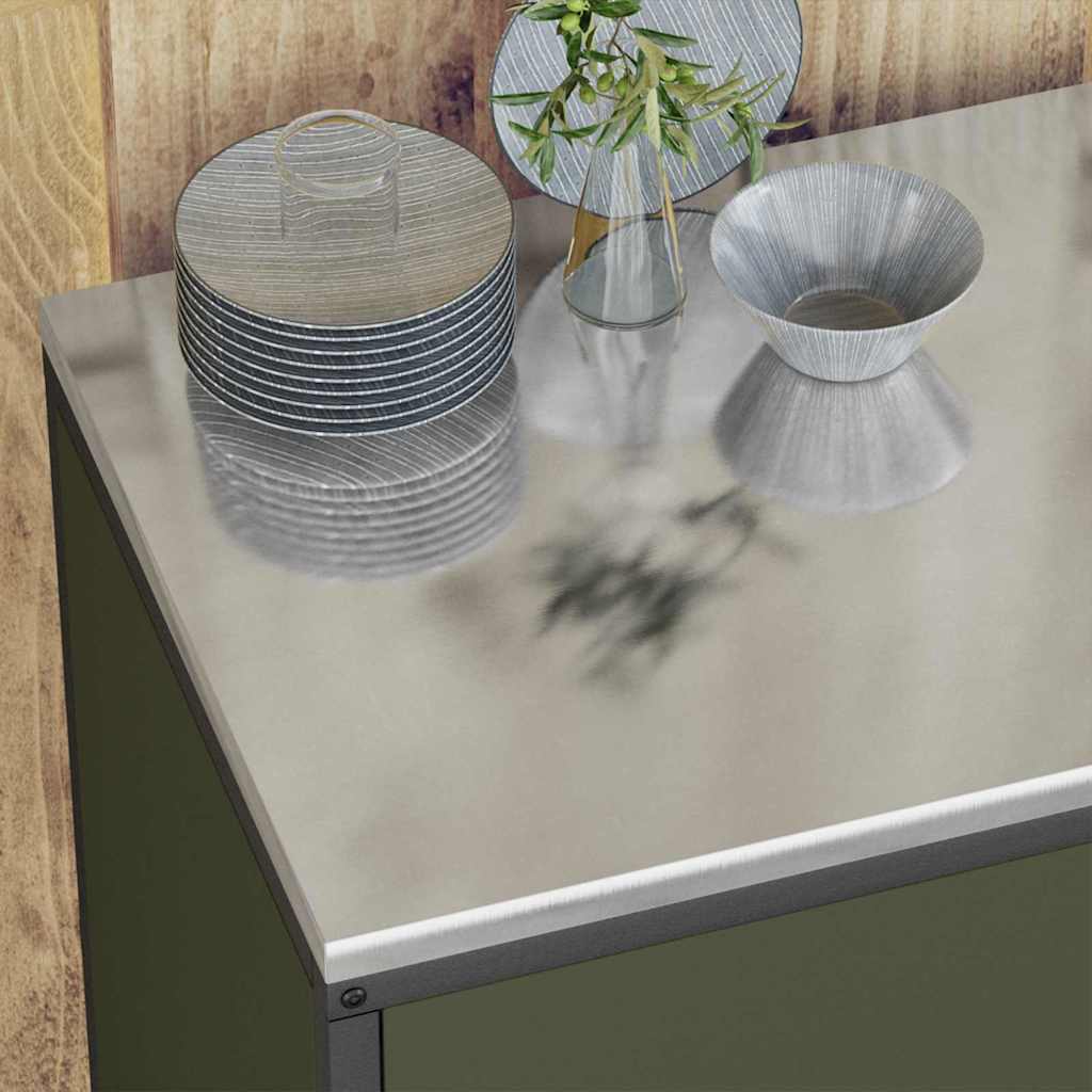 vidaXL Zestaw do przechowywania w kuchni HATTEM 2 pcs Oliwkowy zielony