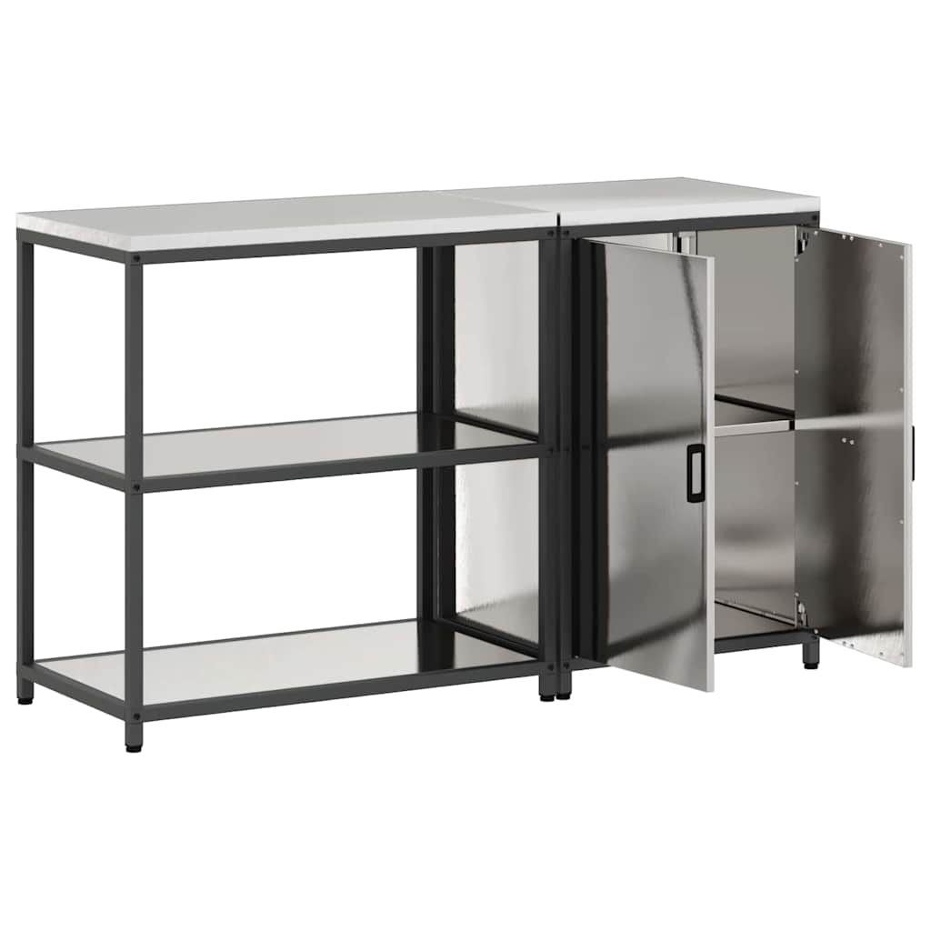 vidaXL Zestaw do przechowywania w kuchni HATTEM 2 pcs srebrny