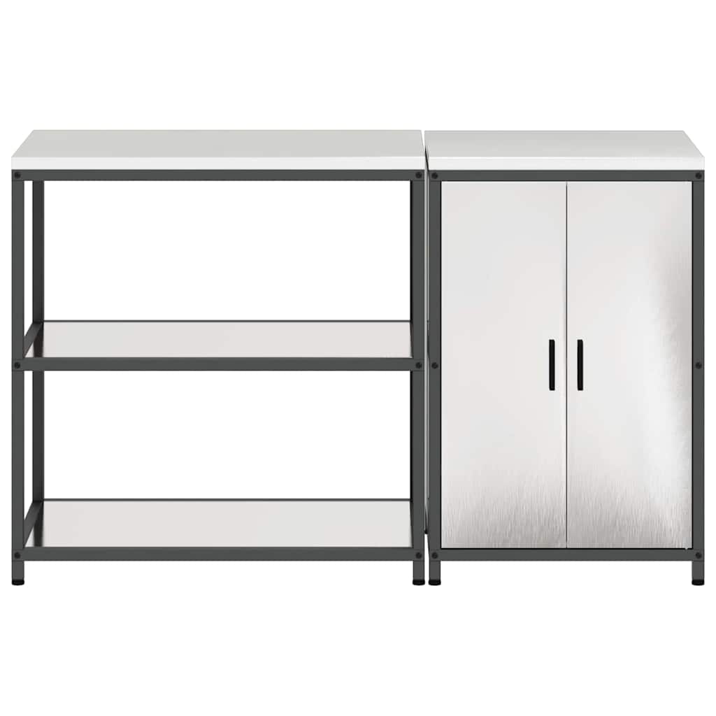 vidaXL Zestaw do przechowywania w kuchni HATTEM 2 pcs srebrny