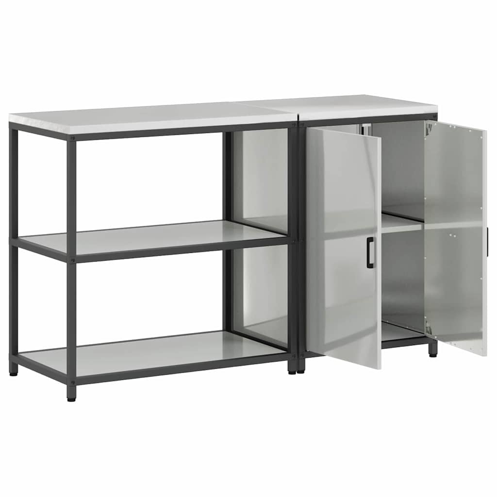 vidaXL Zestaw do przechowywania w kuchni HATTEM 2 pcs srebrny