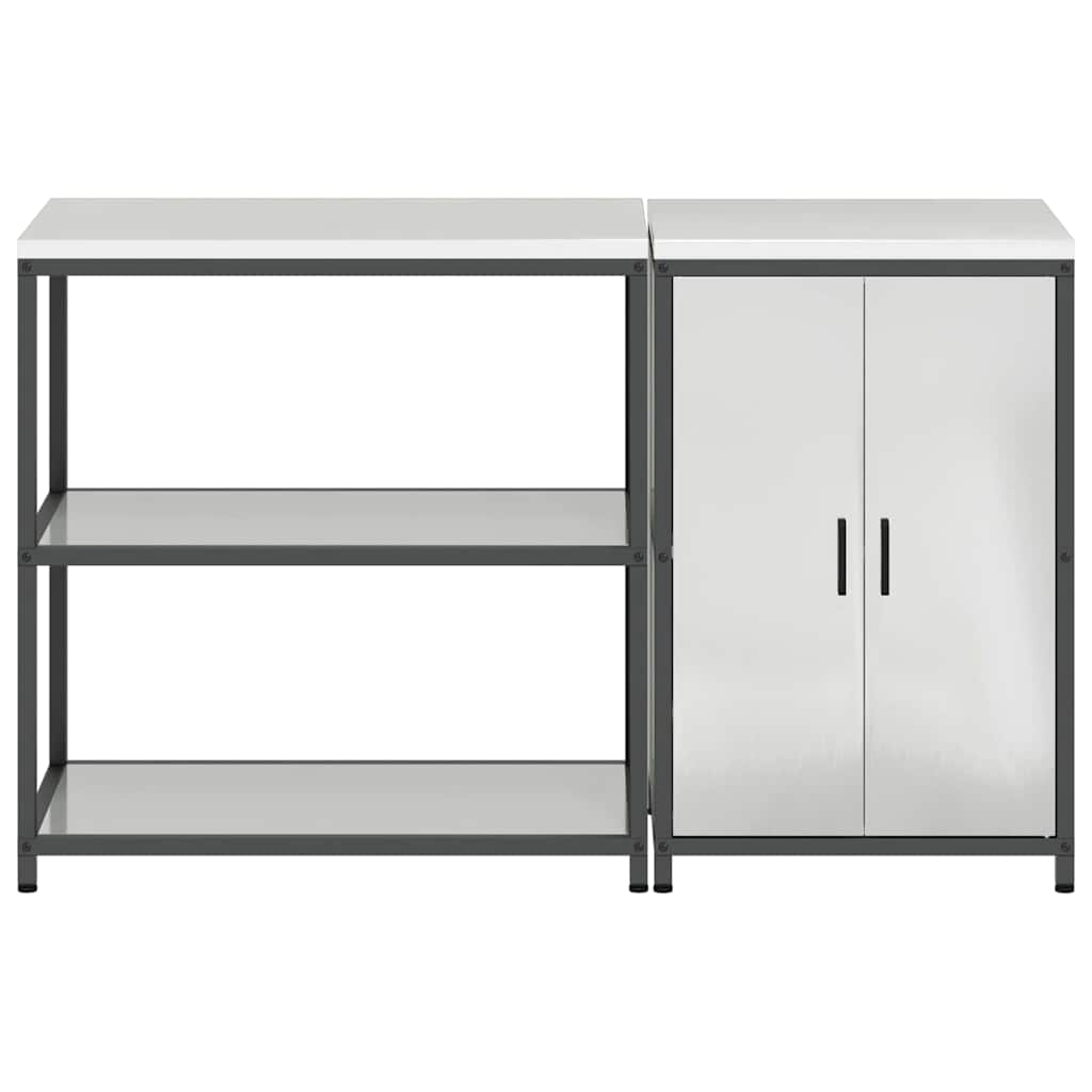 vidaXL Zestaw do przechowywania w kuchni HATTEM 2 pcs srebrny
