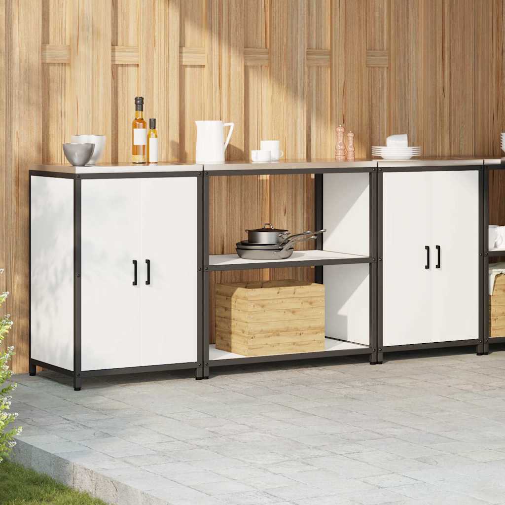 vidaXL Zestaw do przechowywania w kuchni HATTEM 3 pcs Biały