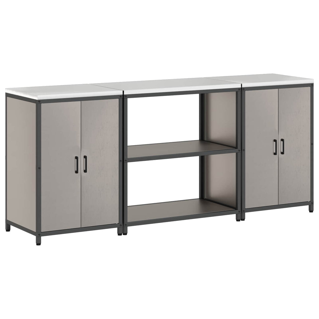 vidaXL Zestaw do przechowywania w kuchni HATTEM 3 pcs Rdzawy Stal