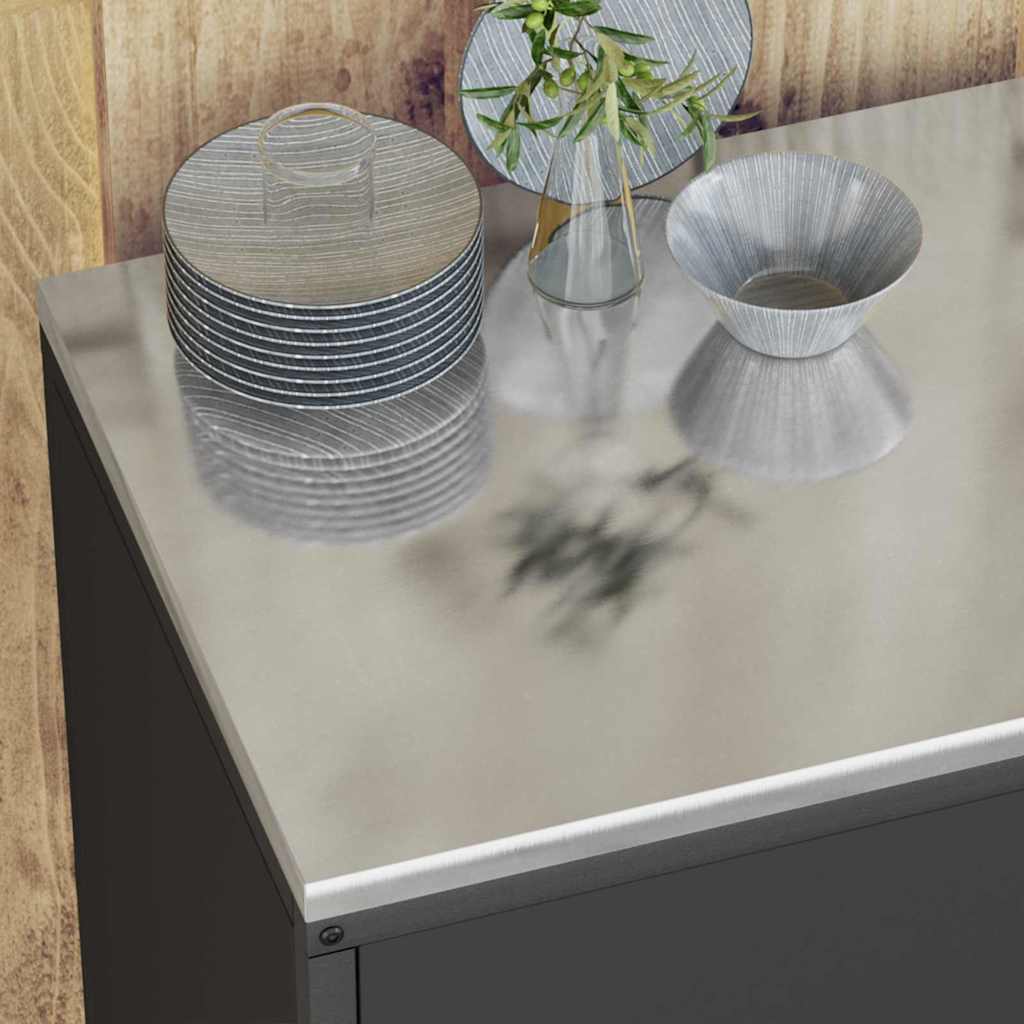 vidaXL Zestaw do przechowywania w kuchni HATTEM 3 pcs Czarny