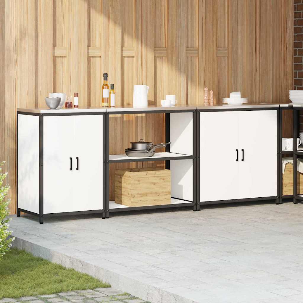vidaXL Zestaw do przechowywania w kuchni HATTEM 3 pcs Biały