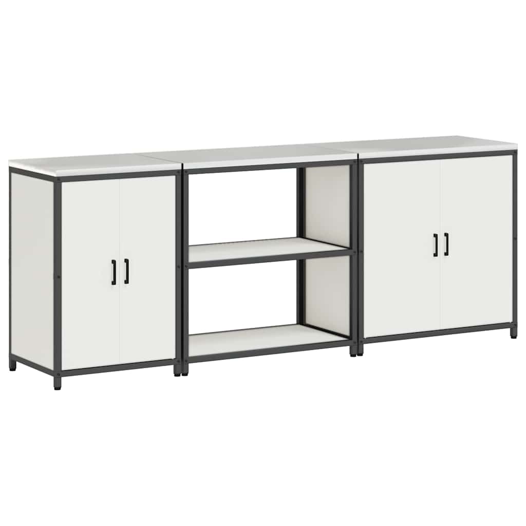 vidaXL Zestaw do przechowywania w kuchni HATTEM 3 pcs Biały