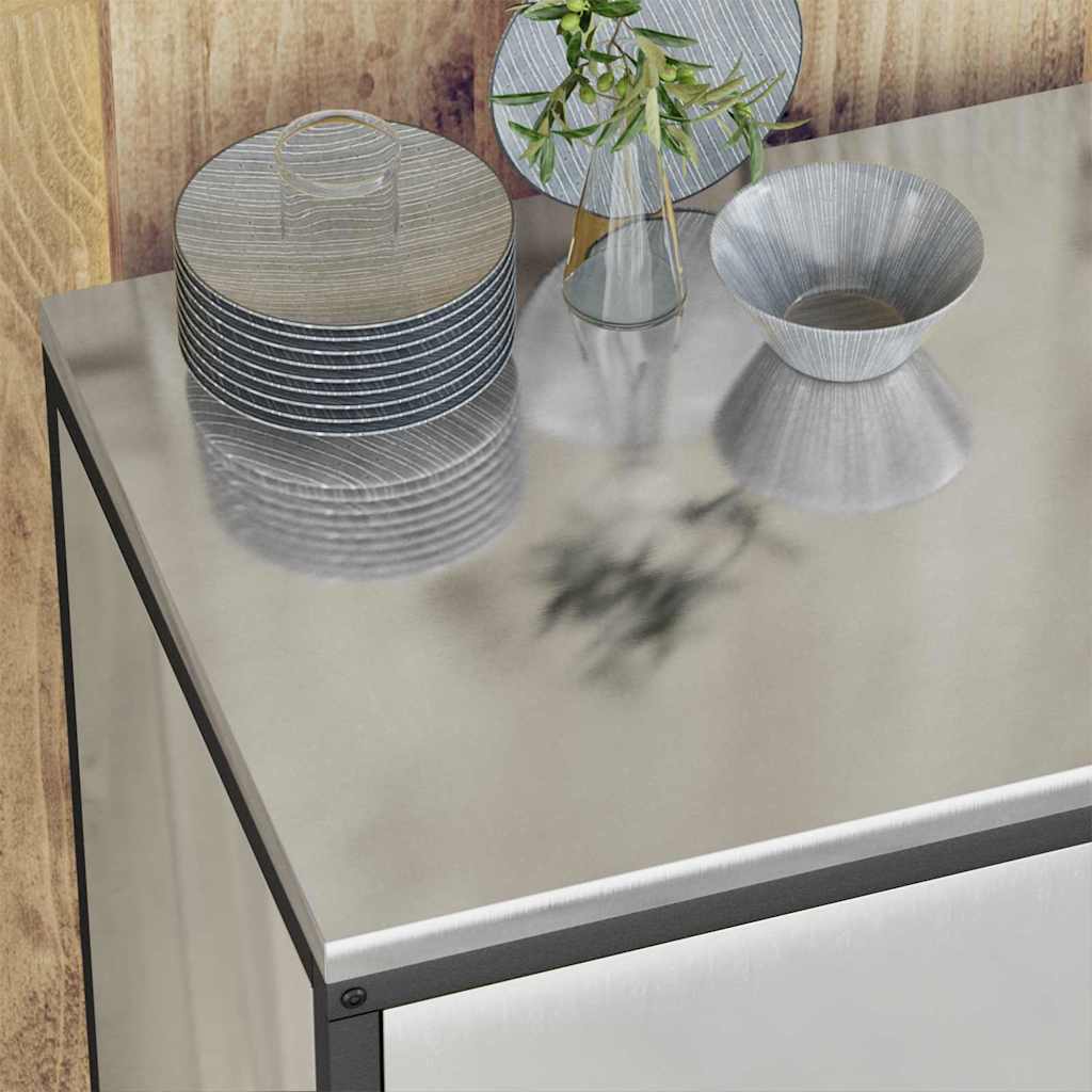 vidaXL Zestaw do przechowywania w kuchni HATTEM 3 pcs srebrny