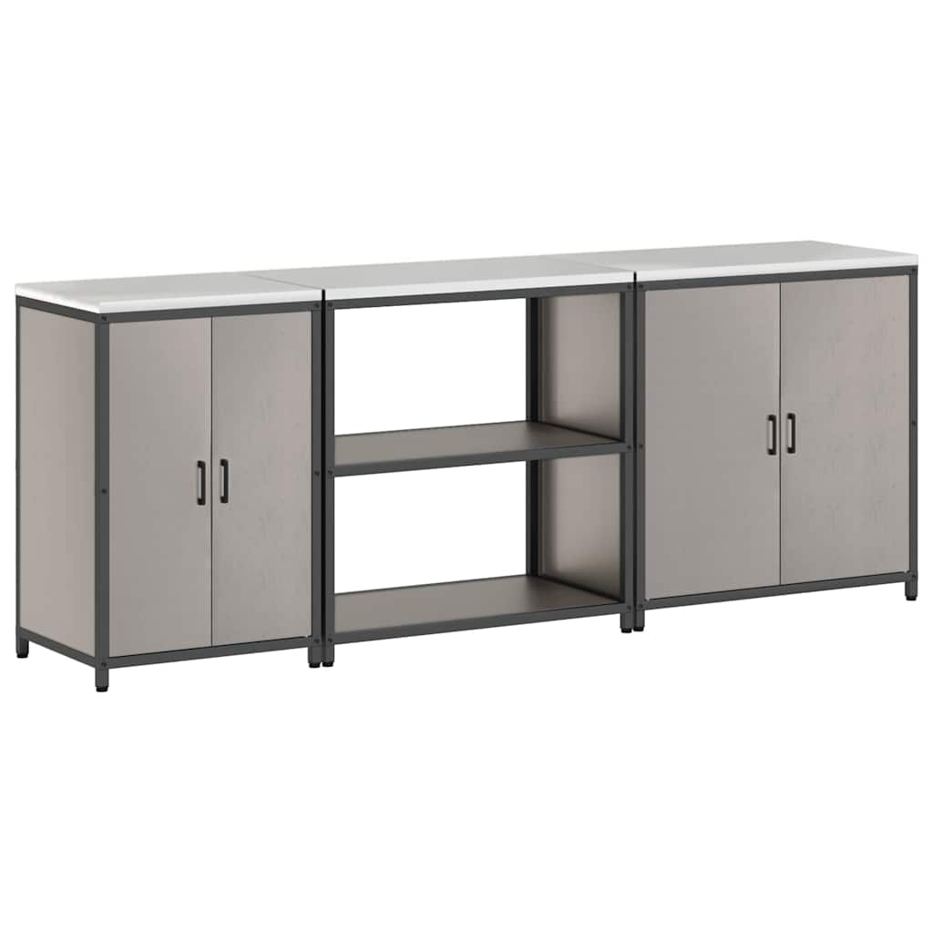 vidaXL Zestaw do przechowywania w kuchni HATTEM 3 pcs Rdzawy Stal