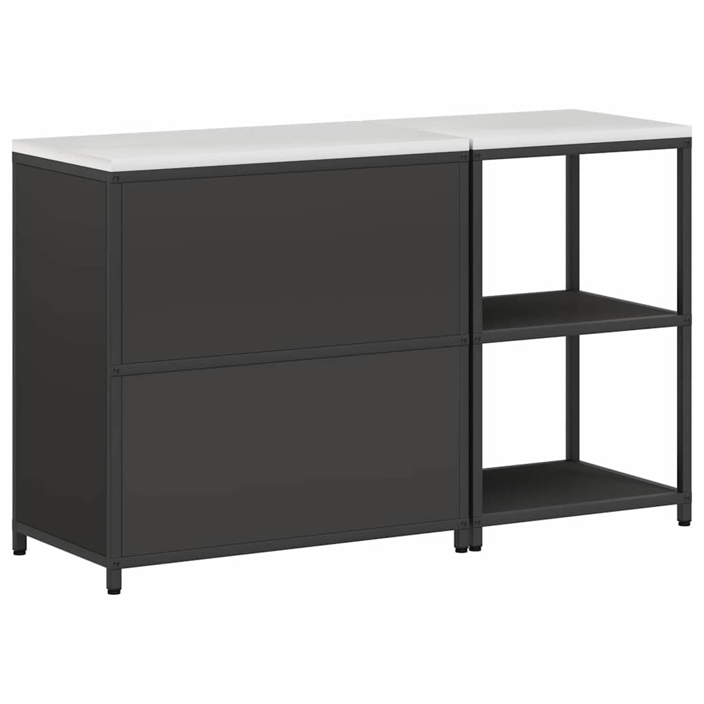 vidaXL Zestaw do przechowywania w kuchni HATTEM 2 pcs Czarny