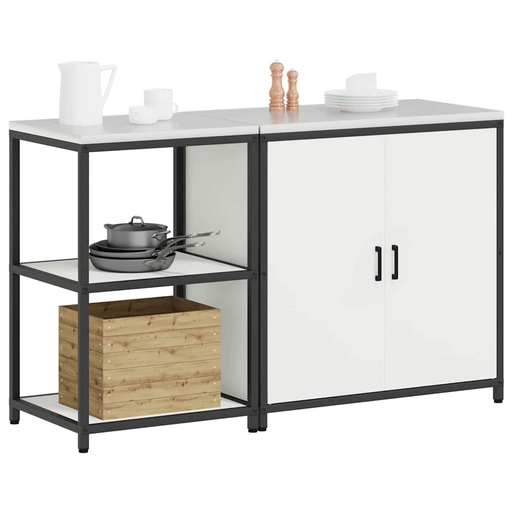 vidaXL Zestaw do przechowywania w kuchni HATTEM 2 pcs Biały