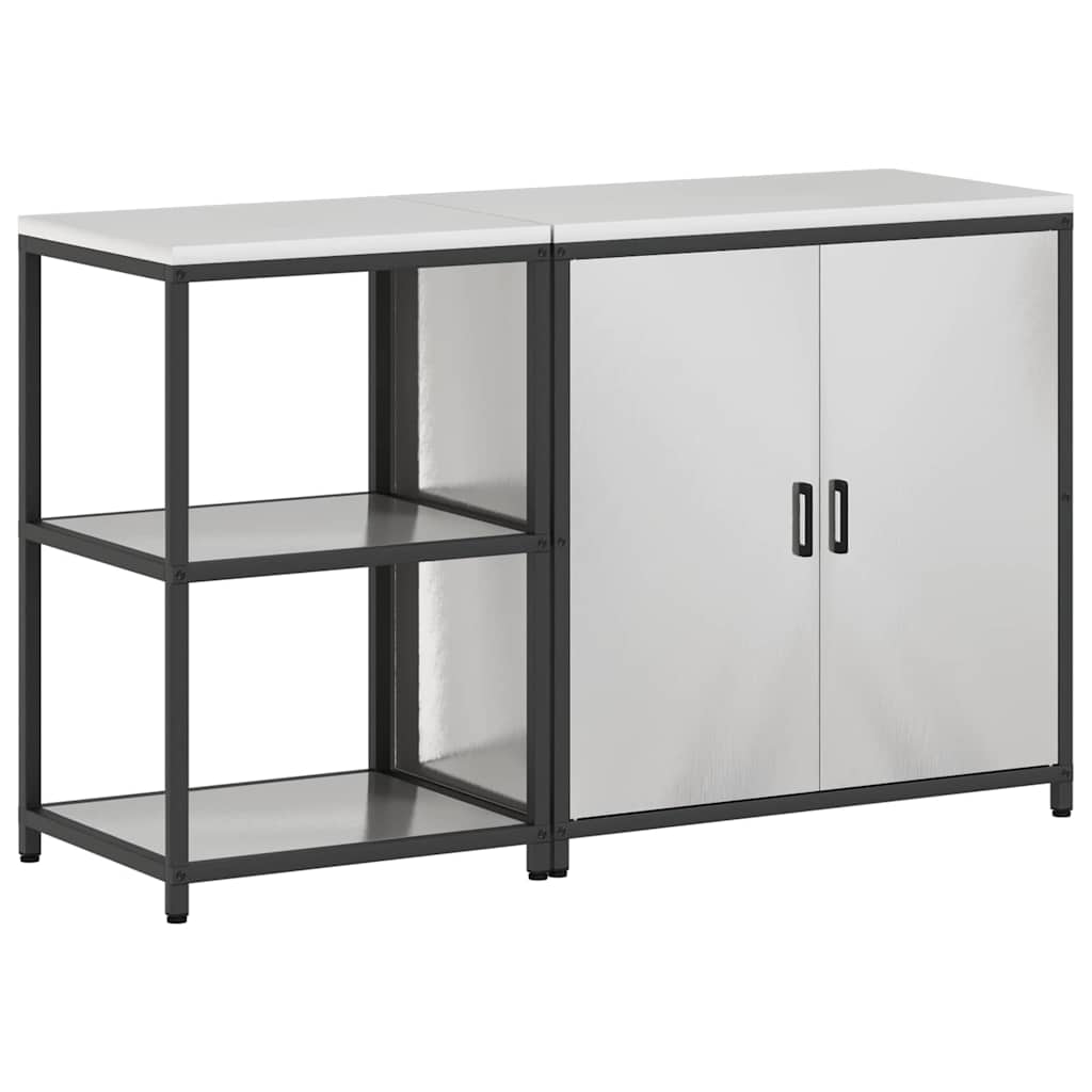 vidaXL Zestaw do przechowywania w kuchni HATTEM 2 pcs srebrny