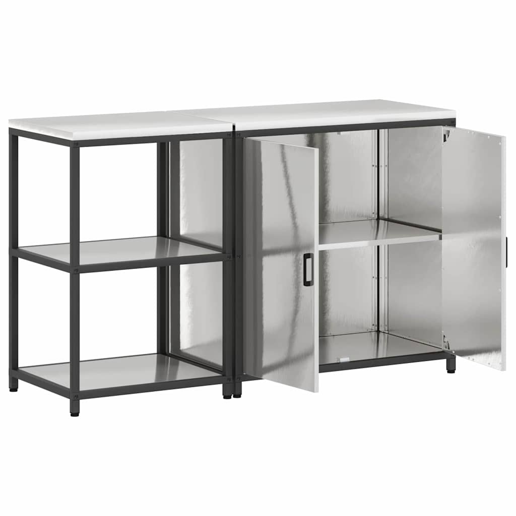 vidaXL Zestaw do przechowywania w kuchni HATTEM 2 pcs srebrny