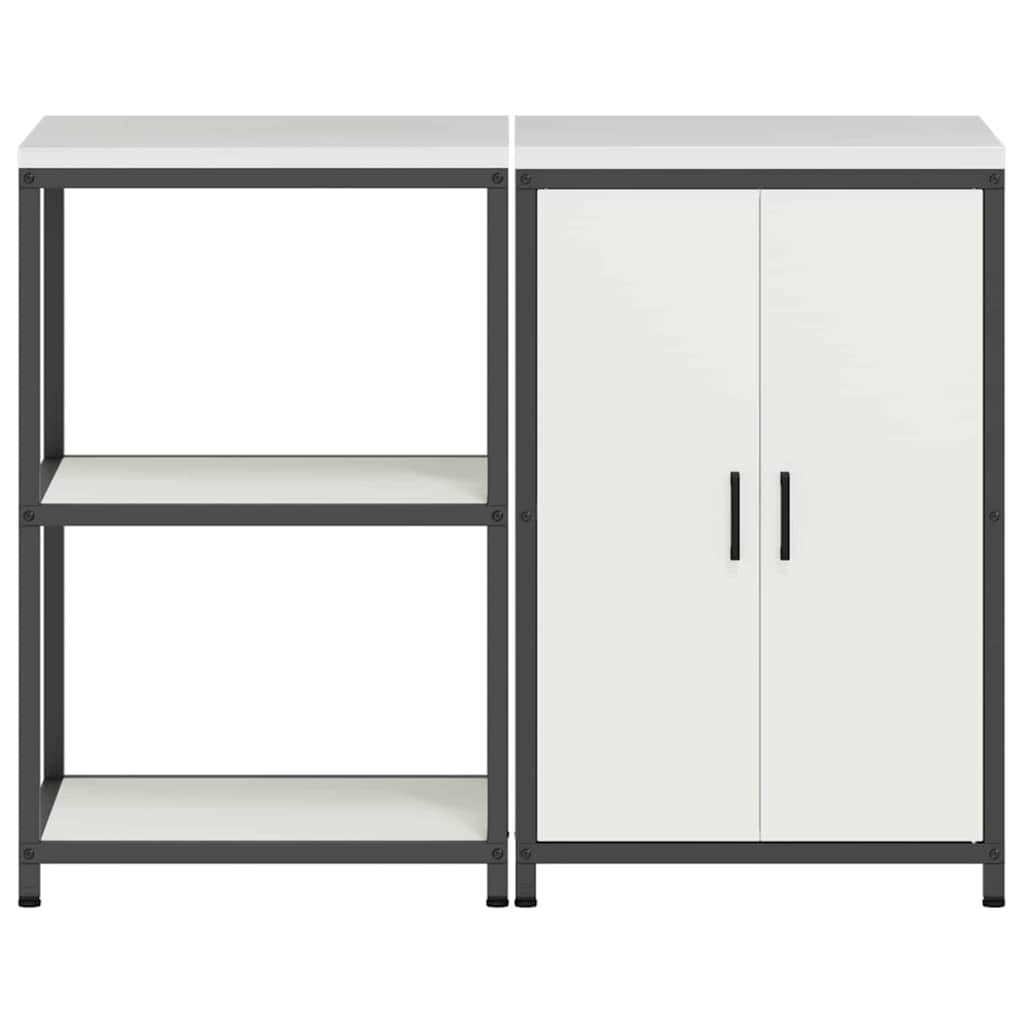 vidaXL Zestaw do przechowywania w kuchni HATTEM 2 pcs Biały