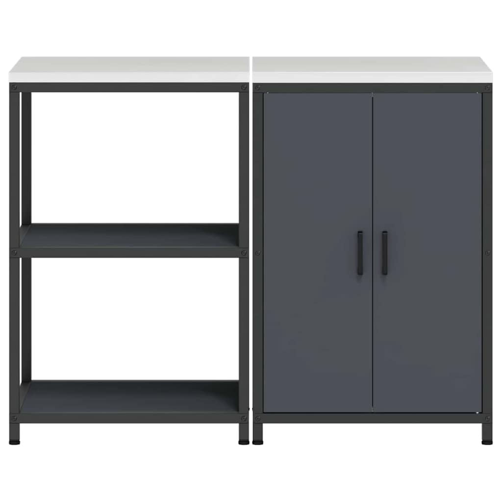 vidaXL Zestaw do przechowywania w kuchni HATTEM 2 pcs antracytowy