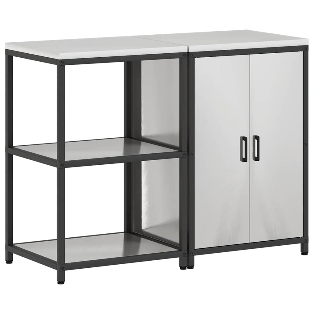 vidaXL Zestaw do przechowywania w kuchni HATTEM 2 pcs srebrny