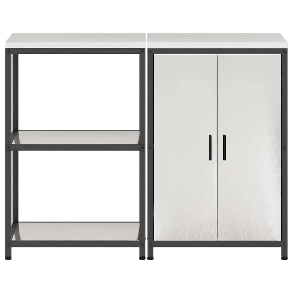 vidaXL Zestaw do przechowywania w kuchni HATTEM 2 pcs srebrny
