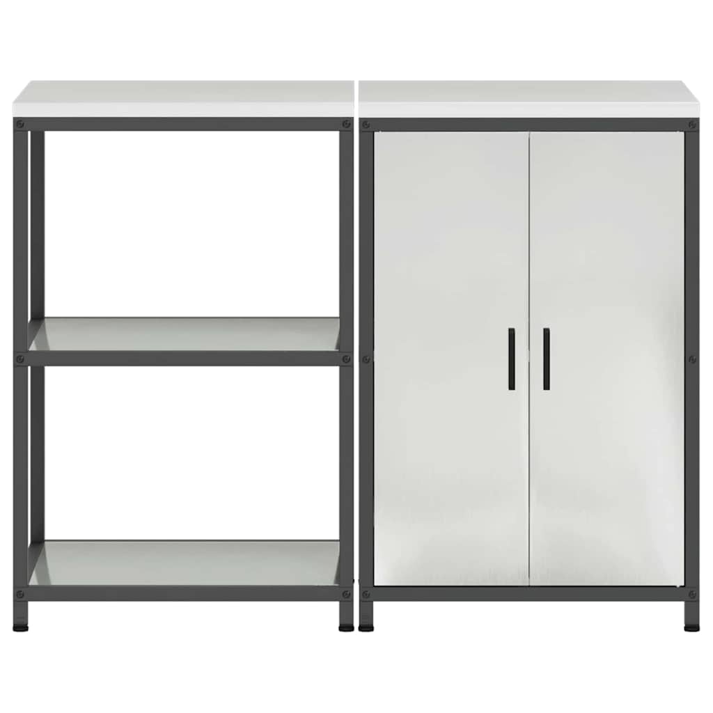 vidaXL Zestaw do przechowywania w kuchni HATTEM 2 pcs srebrny