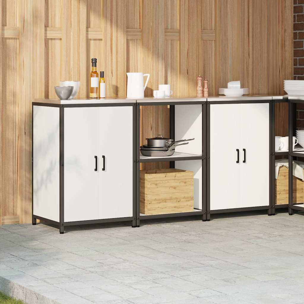 vidaXL Zestaw do przechowywania w kuchni HATTEM 3 pcs Biały