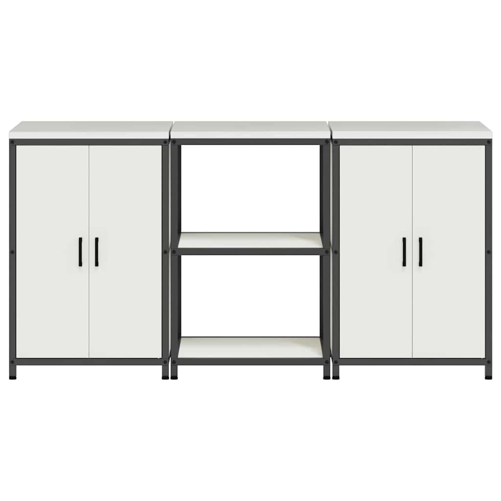vidaXL Zestaw do przechowywania w kuchni HATTEM 3 pcs Biały