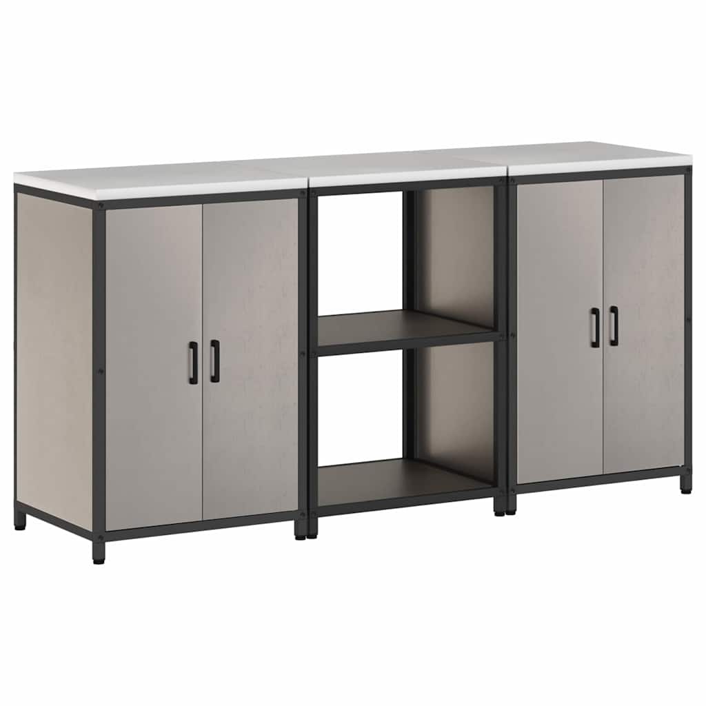 vidaXL Zestaw do przechowywania w kuchni HATTEM 3 pcs Rdzawy Stal