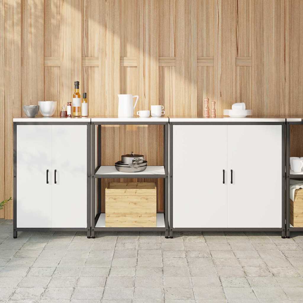vidaXL Zestaw do przechowywania w kuchni HATTEM 3 pcs Biały