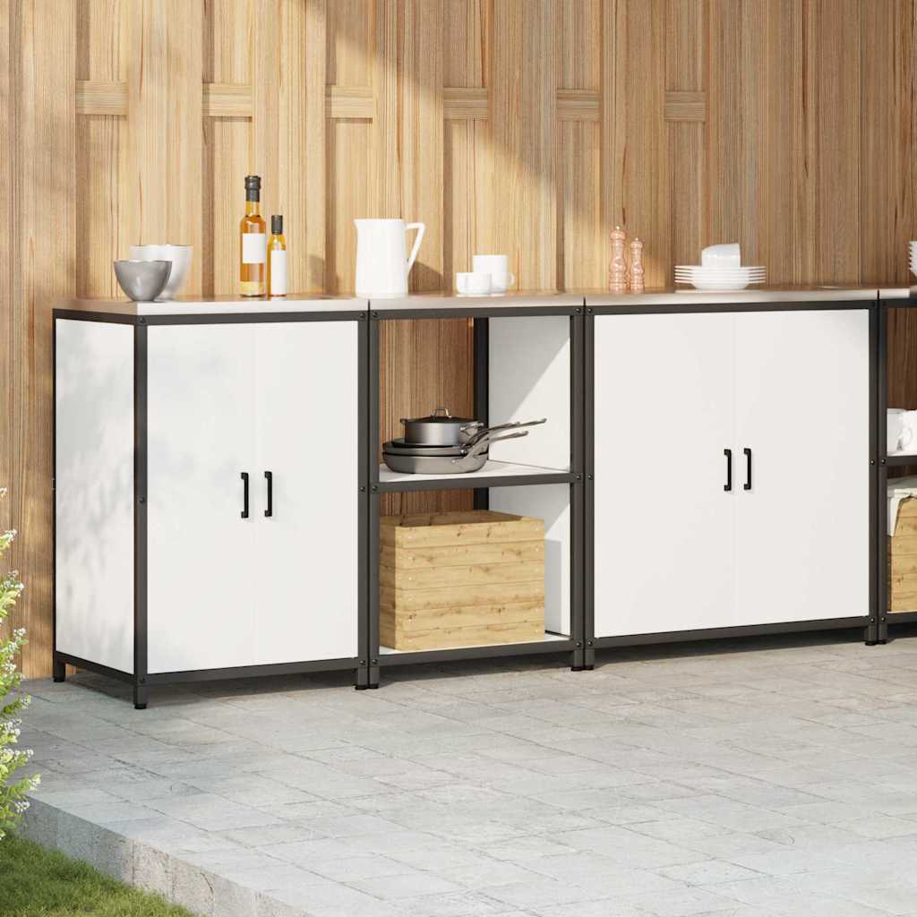 vidaXL Zestaw do przechowywania w kuchni HATTEM 3 pcs Biały