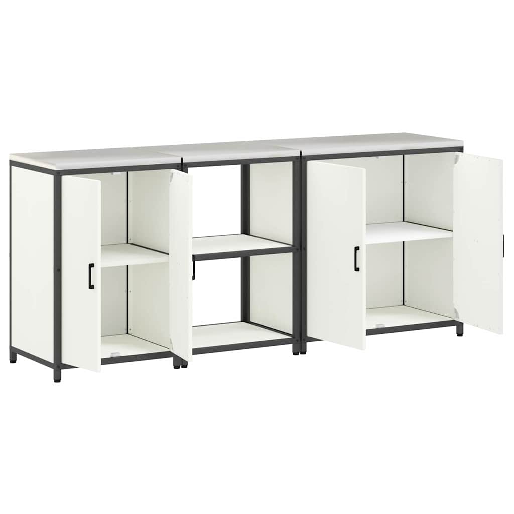 vidaXL Zestaw do przechowywania w kuchni HATTEM 3 pcs Biały