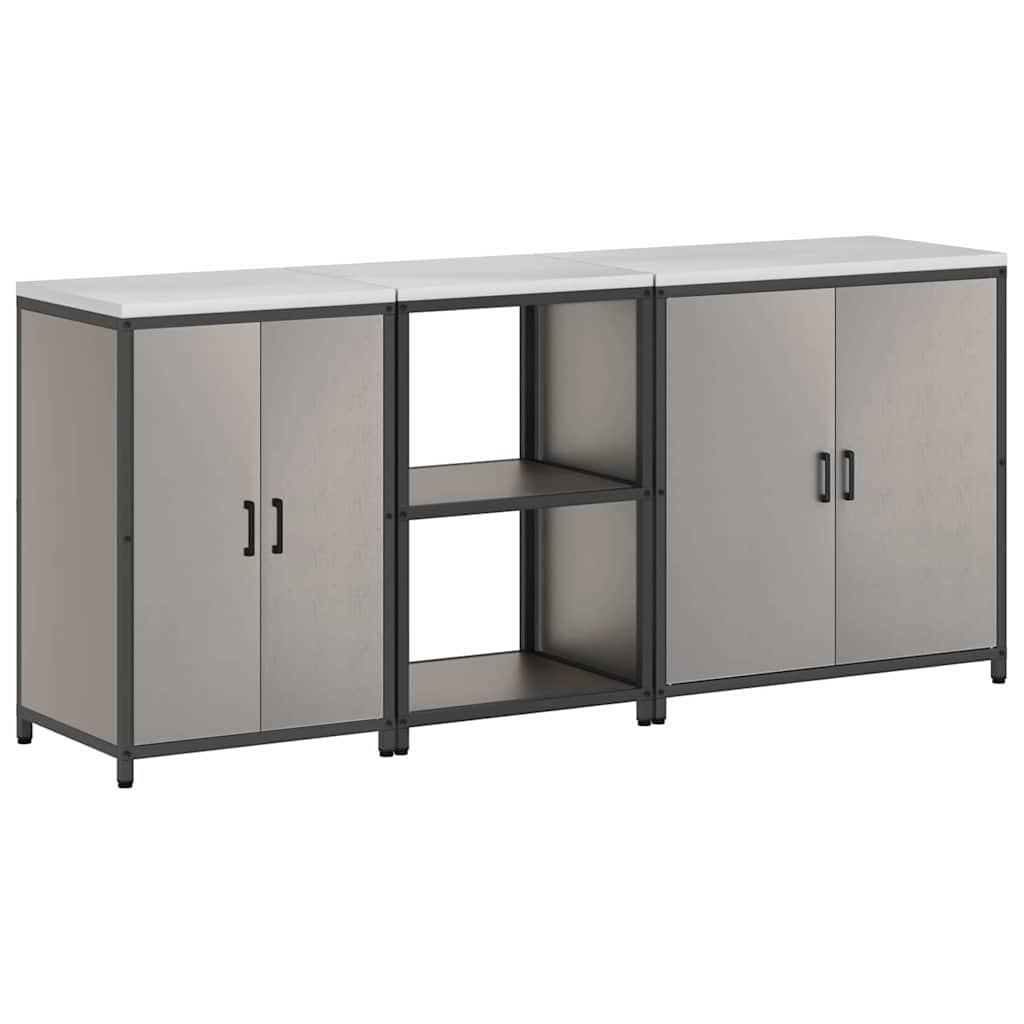 vidaXL Zestaw do przechowywania w kuchni HATTEM 3 pcs Rdzawy Stal