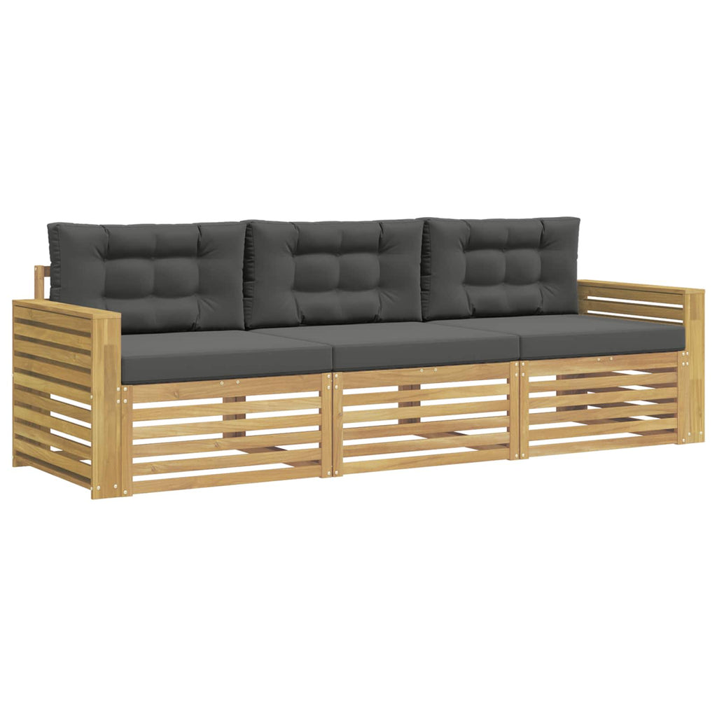 vidaXL Zestaw sof na zewnątrz 3 pcs Biały i antracyt