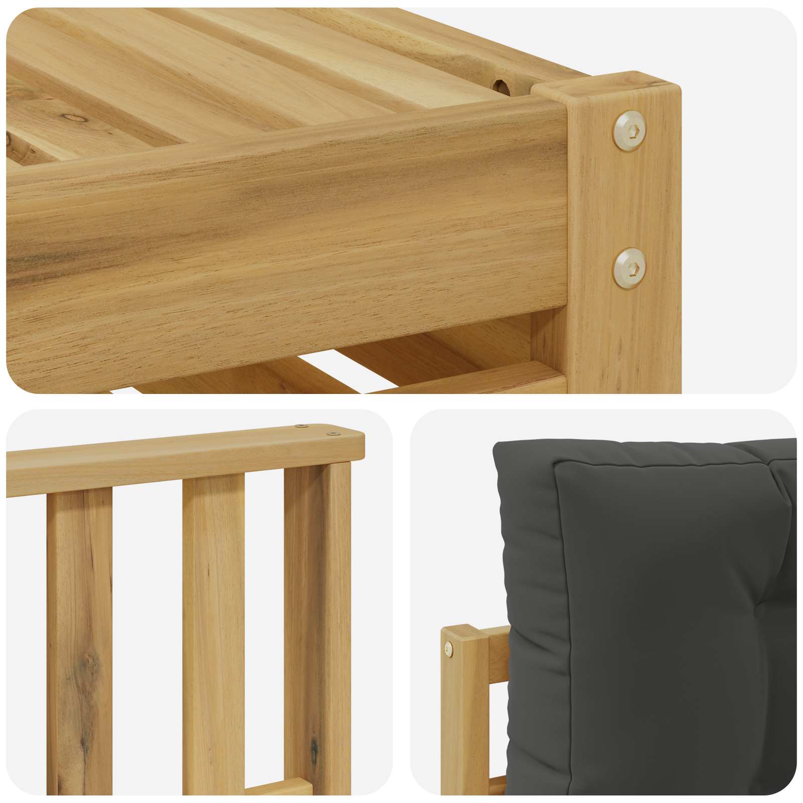 vidaXL Zestaw sof na zewnątrz 6 pcs Biały i antracyt