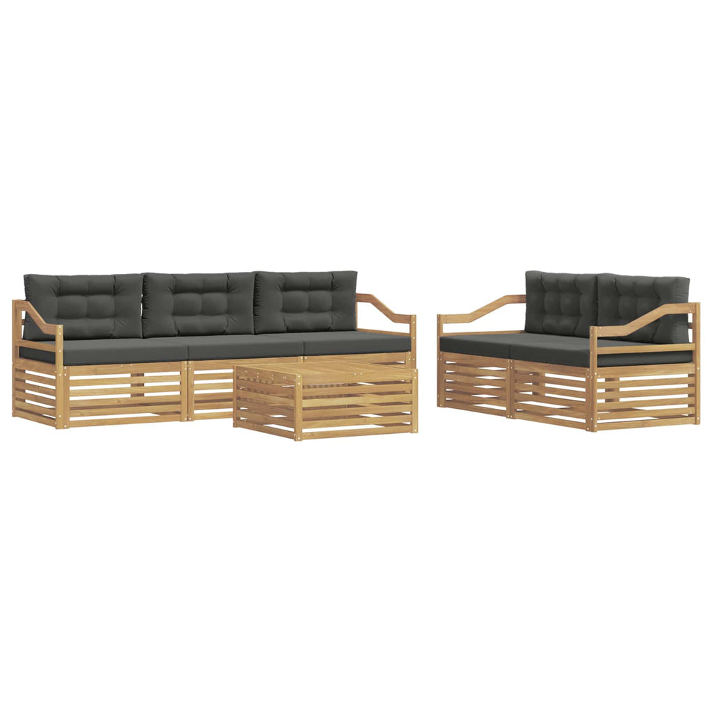vidaXL Zestaw sof na zewnątrz 6 pcs Biały i antracyt