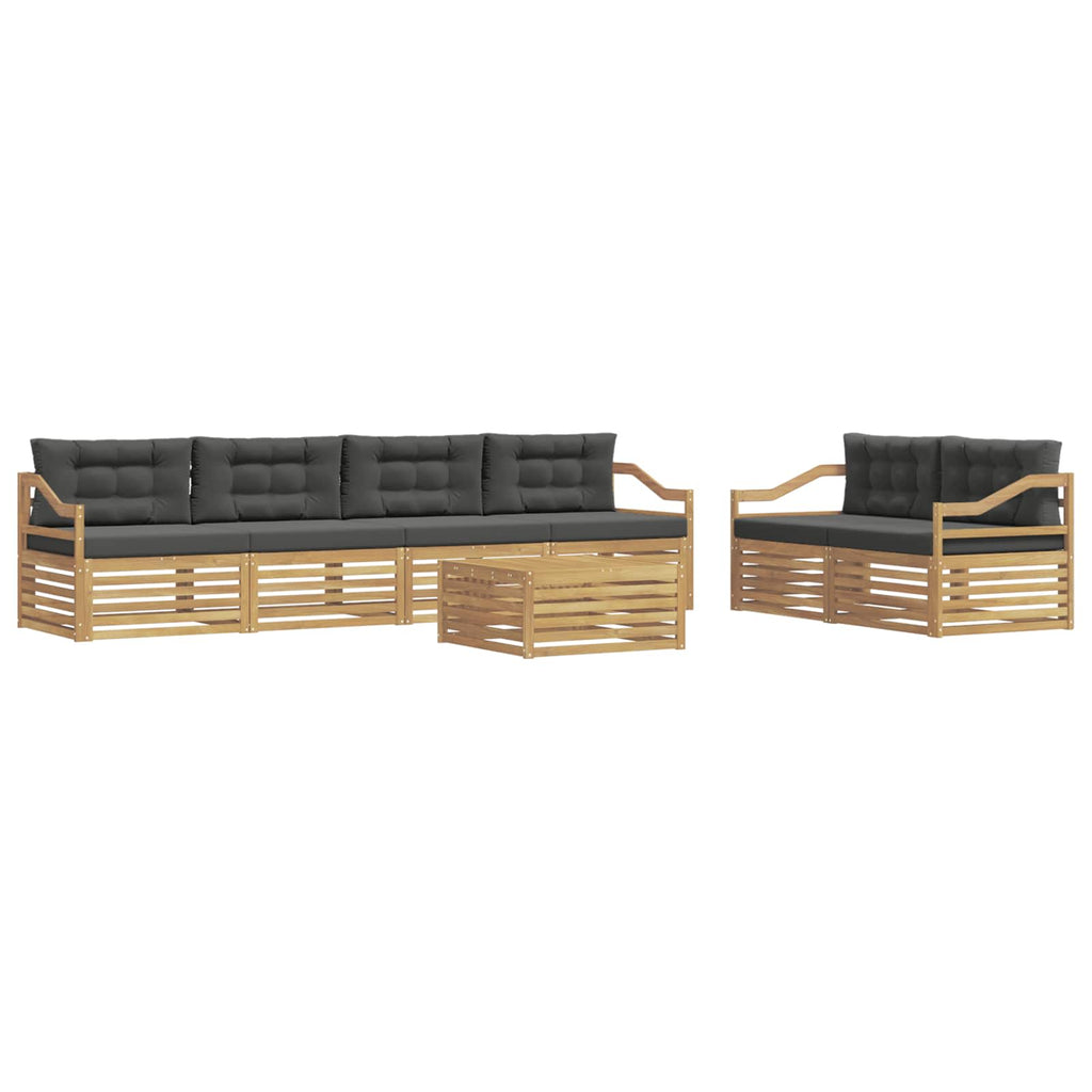vidaXL Zestaw sof na zewnątrz 7 pcs Biały i antracyt Poliester