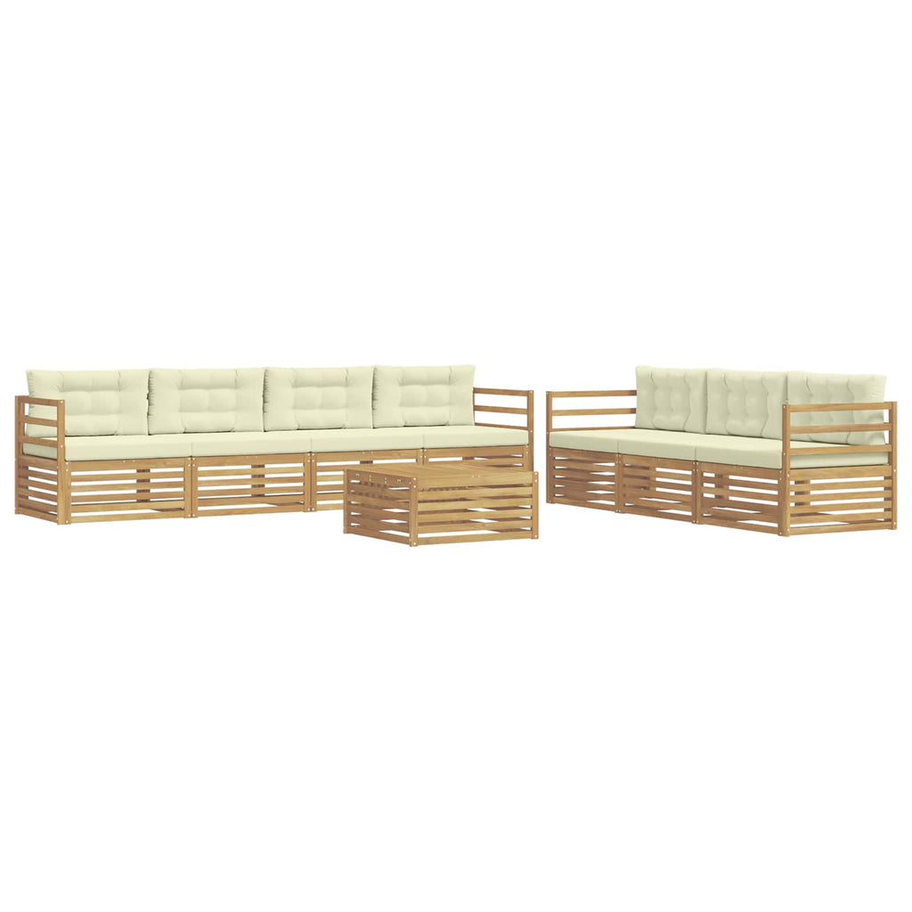 vidaXL Zestaw sof na zewnątrz 8 pcs Biały i kremowy 79 x 79 x 37 cm