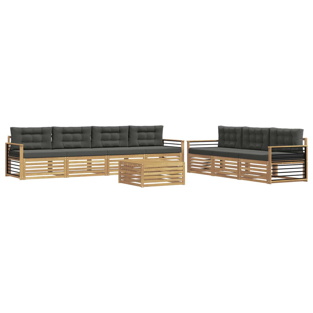 vidaXL Zestaw sof na zewnątrz 8 pcs Biały i antracyt 79 x 79 x 37 cm