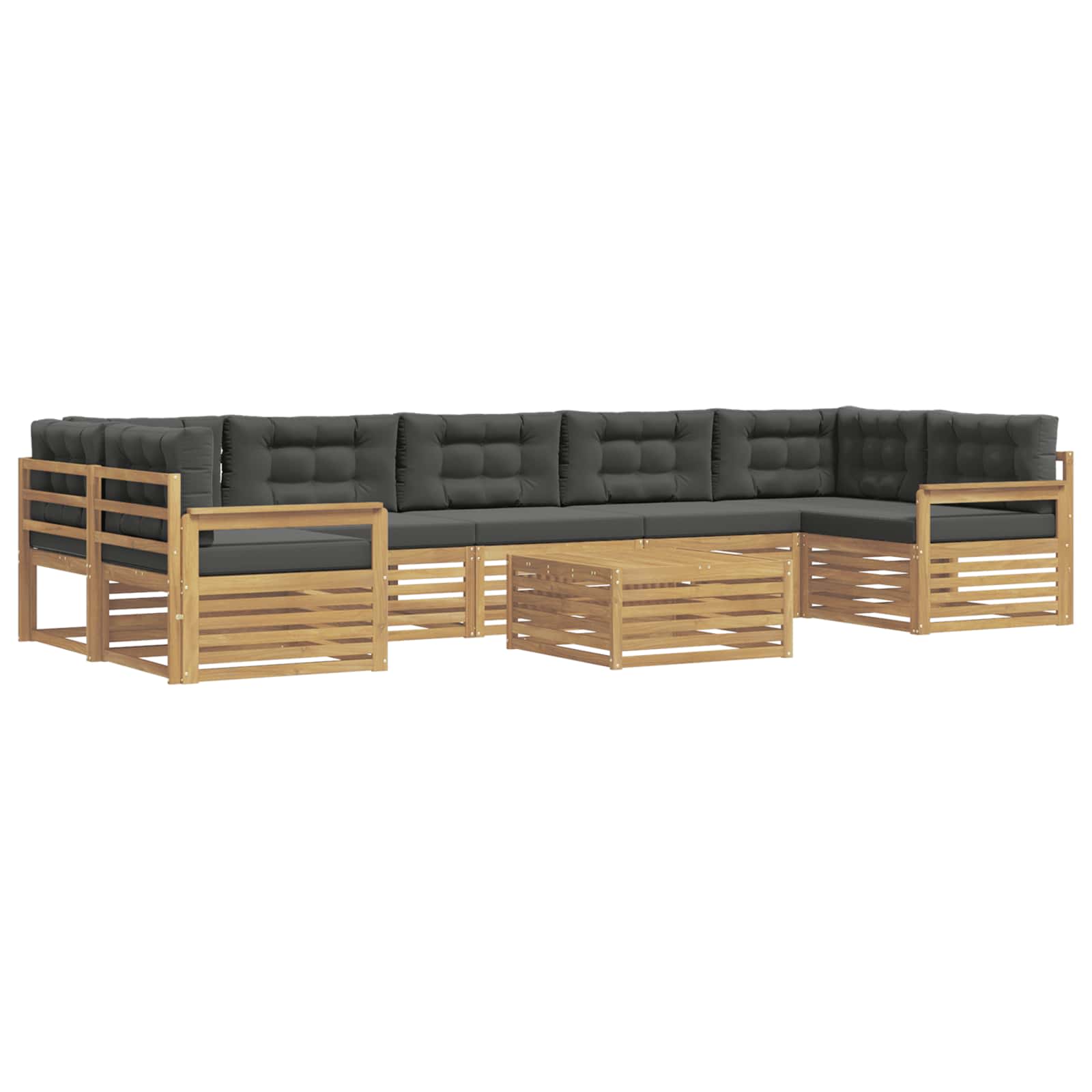 vidaXL Zestaw sof na zewnątrz 8 pcs Biały i antracyt