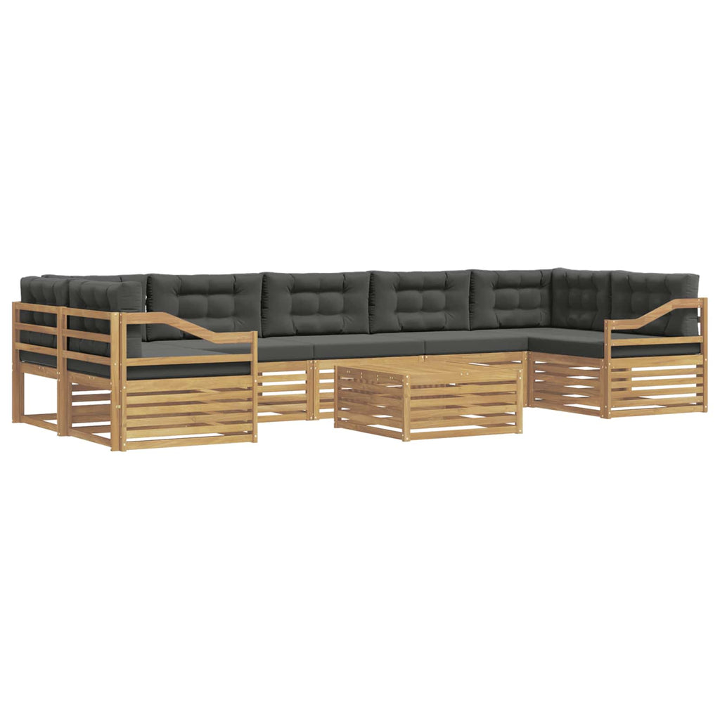 vidaXL Zestaw sof na zewnątrz 8 pcs Biały i antracyt