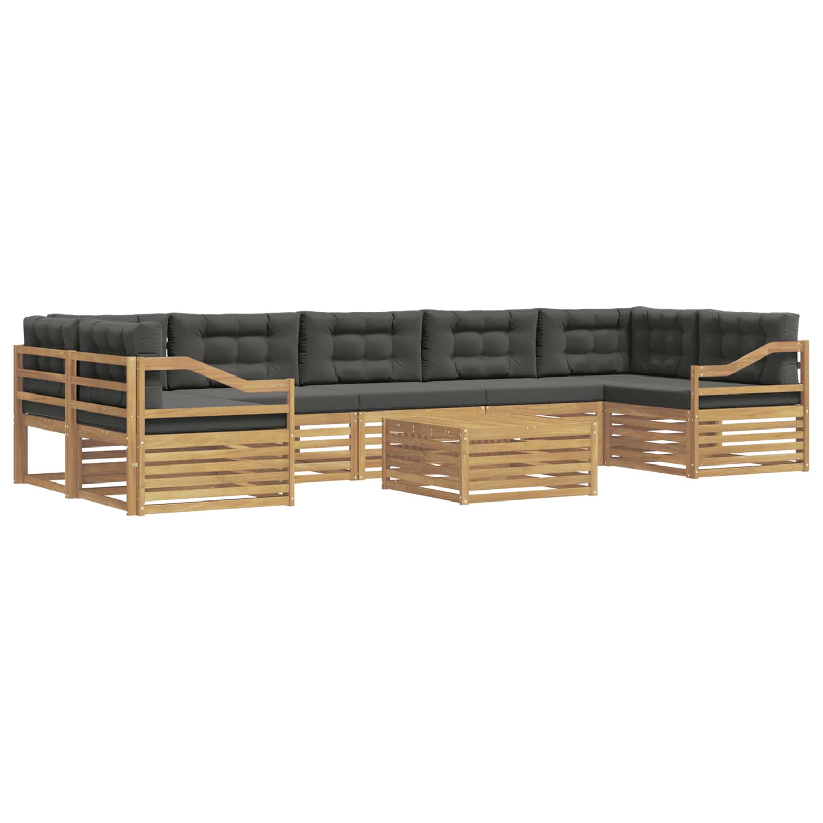 vidaXL Zestaw sof na zewnątrz 8 pcs Biały i antracyt