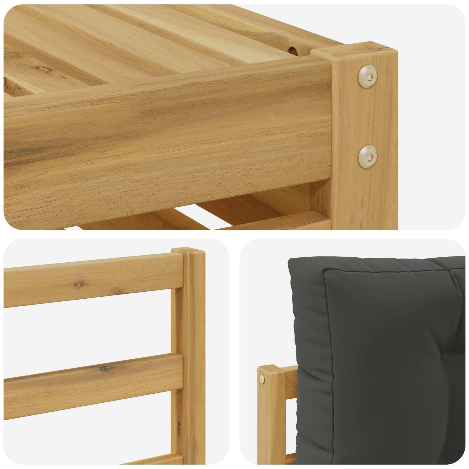 vidaXL Zestaw sof na zewnątrz 6 pcs Biały i antracyt 79 x 79 x 37 cm