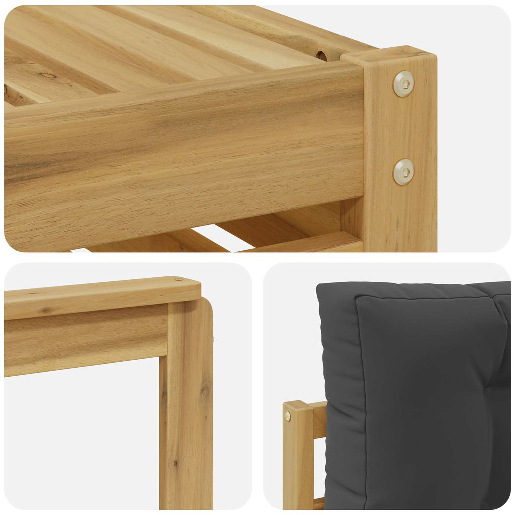 vidaXL Zestaw sof na zewnątrz 7 pcs Biały i antracyt Poliester