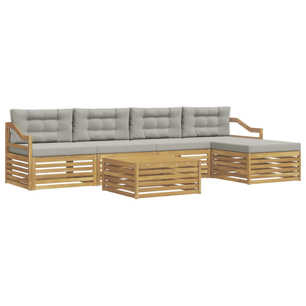 vidaXL Zestaw sof na zewnątrz 6 pcs Biały i jasnoszary 79 x 79 x 37 cm