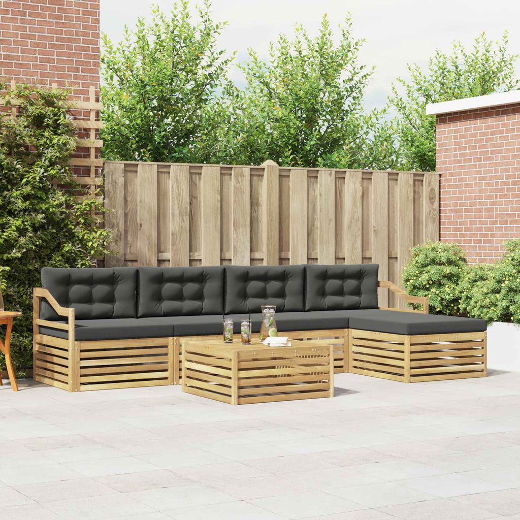 vidaXL Zestaw sof na zewnątrz 6 pcs Biały i antracyt 79 x 79 x 37 cm