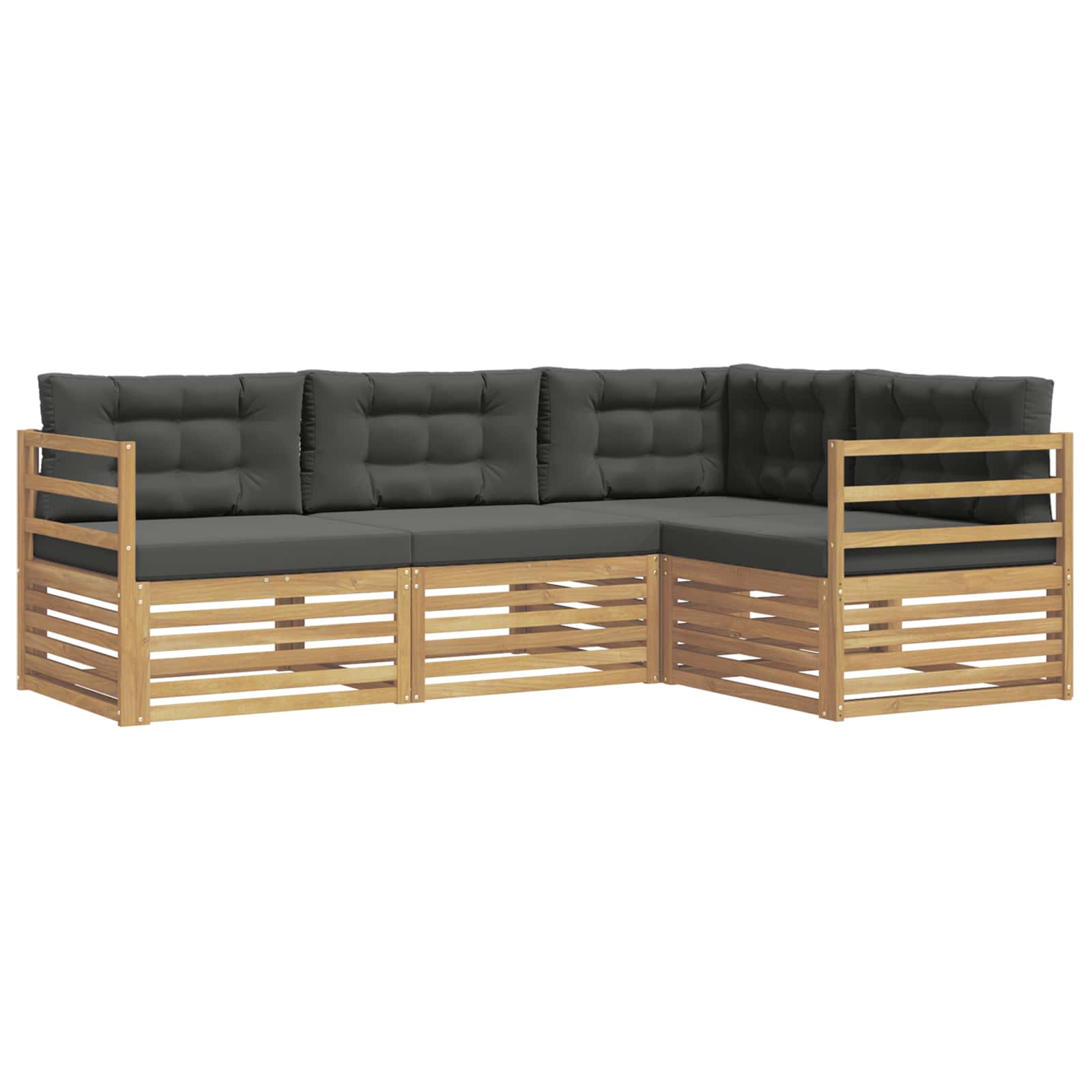 vidaXL Zestaw sof na zewnątrz 4 pcs Biały i antracyt