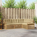 vidaXL Zestaw sof na zewnątrz 4 pcs Biały i Beżowy